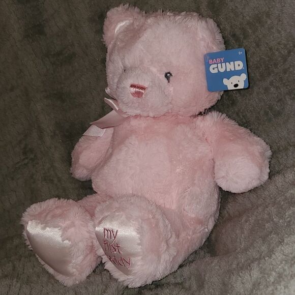 Baby Gund My First Teddy Bear Pink Plush Stuffed Animal 4043975 New - Picture 3 of 10